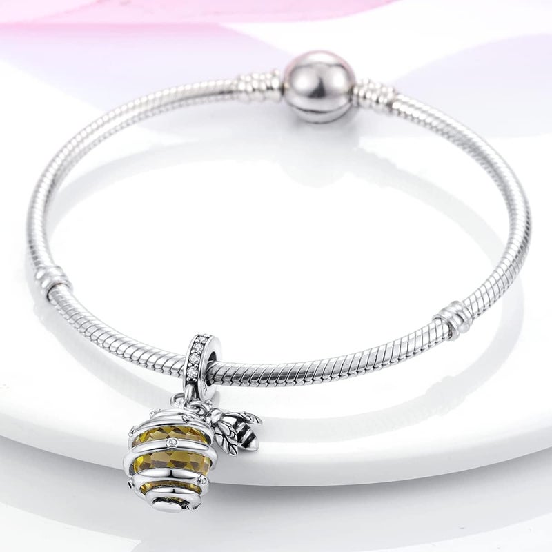 MULA 925 Sterling Silver Charms for Bracelets and Necklaces Family Letters Dangle Pendants Airplane Travel Beads Family Tree Jewelry Charms for Women - Image 1